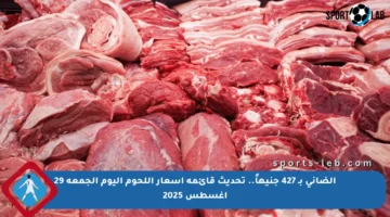 الضاني بـ 427 جنيهاً.. تحديث قائمة أسعار اللحوم اليوم الجمعة 29 أغسطس 2025